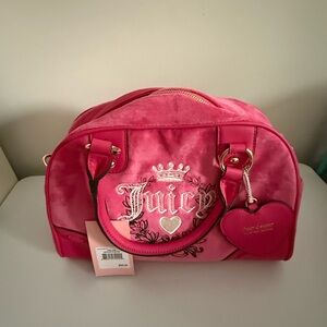 Juicy Couture Pink Satchel with Gold Accents
